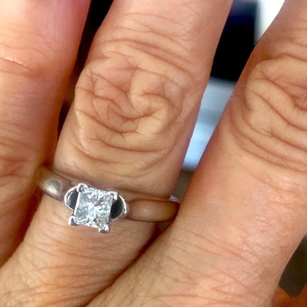 Genuine Diamond Solitaire Ring